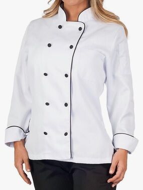 Formal Chef Coat White Double-Breasted Jacket Dinner Coat Catering